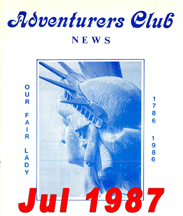 July 1987 Adventurers Club News Cover